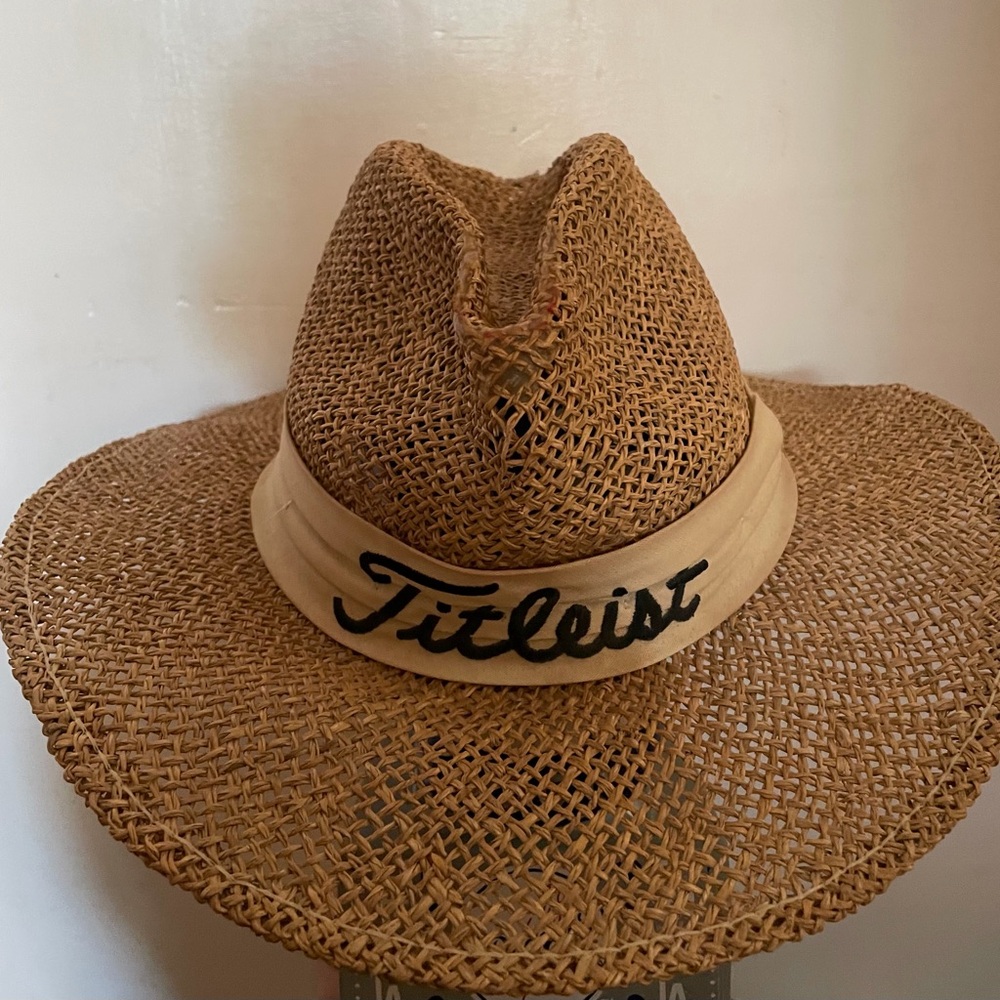 TITLEIST Vintage Straw Hat USA Made